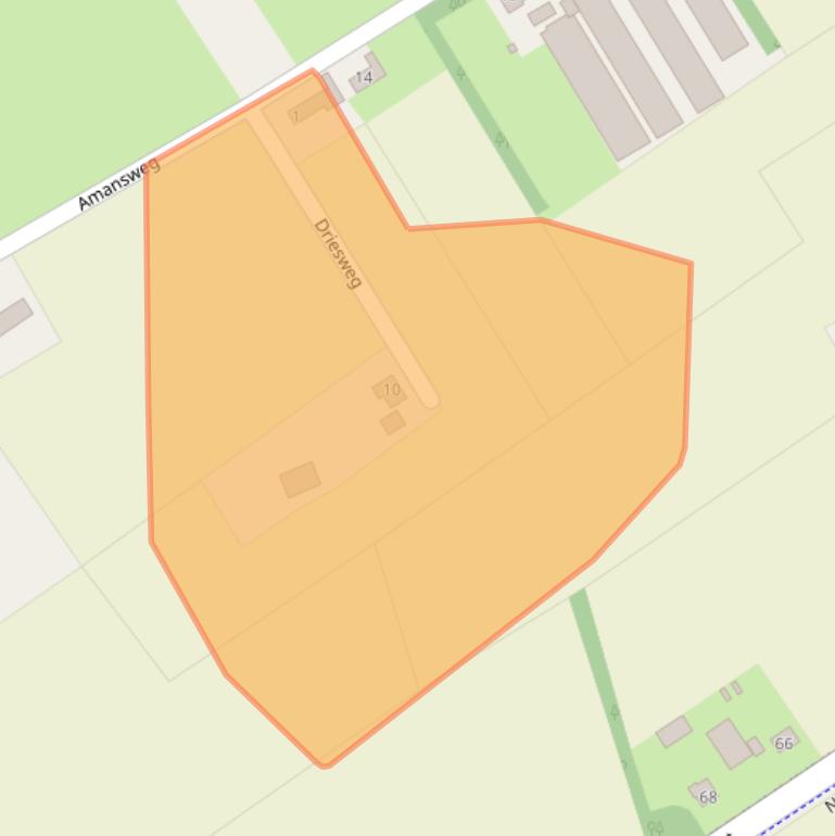 Kaart van postcodegebied 5455RB.