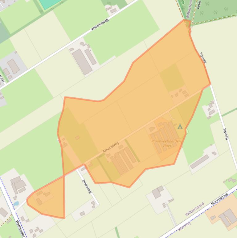 Kaart van postcodegebied 5455RD.