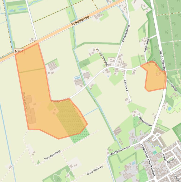 Kaart van postcodegebied 5455RG.