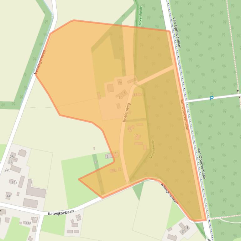 Kaart van postcodegebied 5455RH.