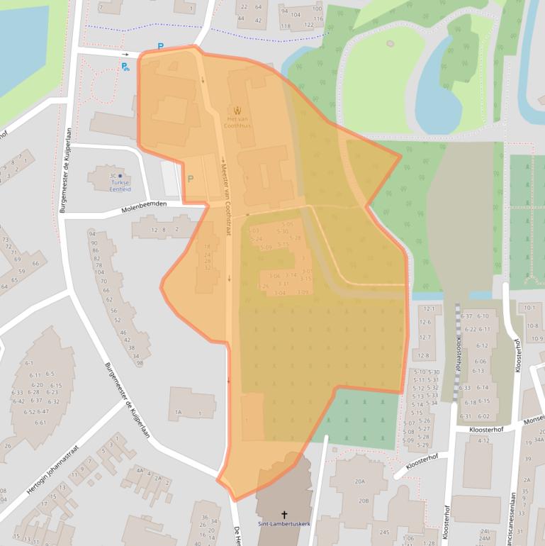 Kaart van postcodegebied 5461AC.
