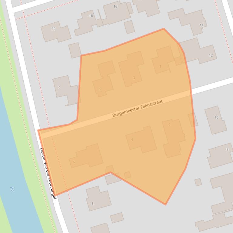 Kaart van postcodegebied 5461AN.