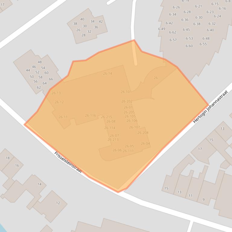 Kaart van postcodegebied 5461BL.