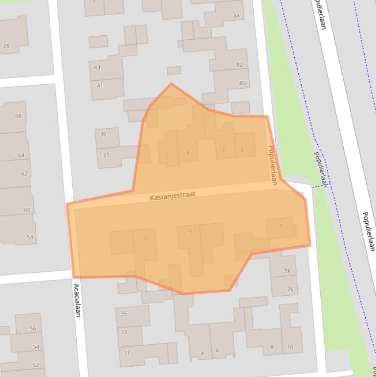 Kaart van postcodegebied 5461CJ.