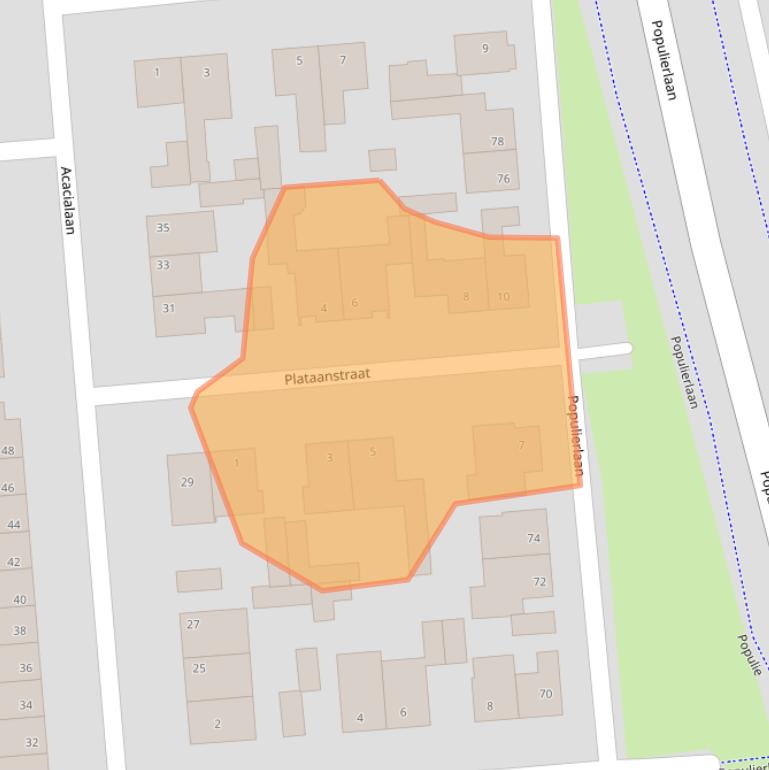 Kaart van postcodegebied 5461CK.