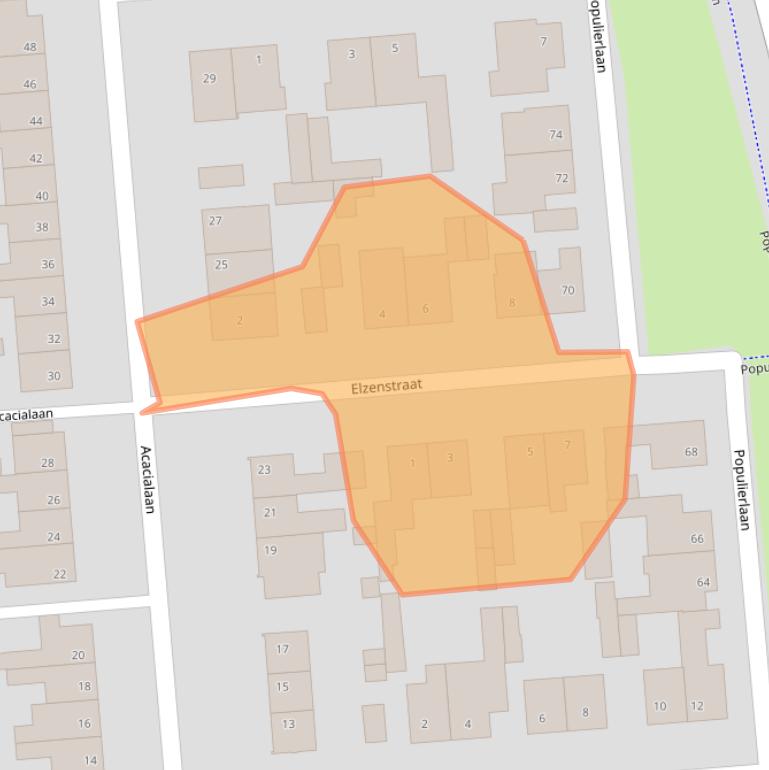 Kaart van postcodegebied 5461CL.