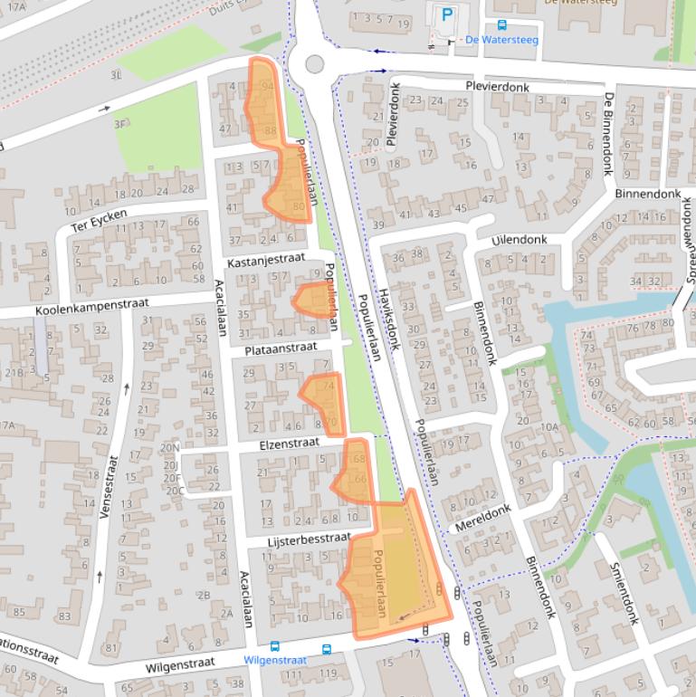 Kaart van postcodegebied 5461CP.