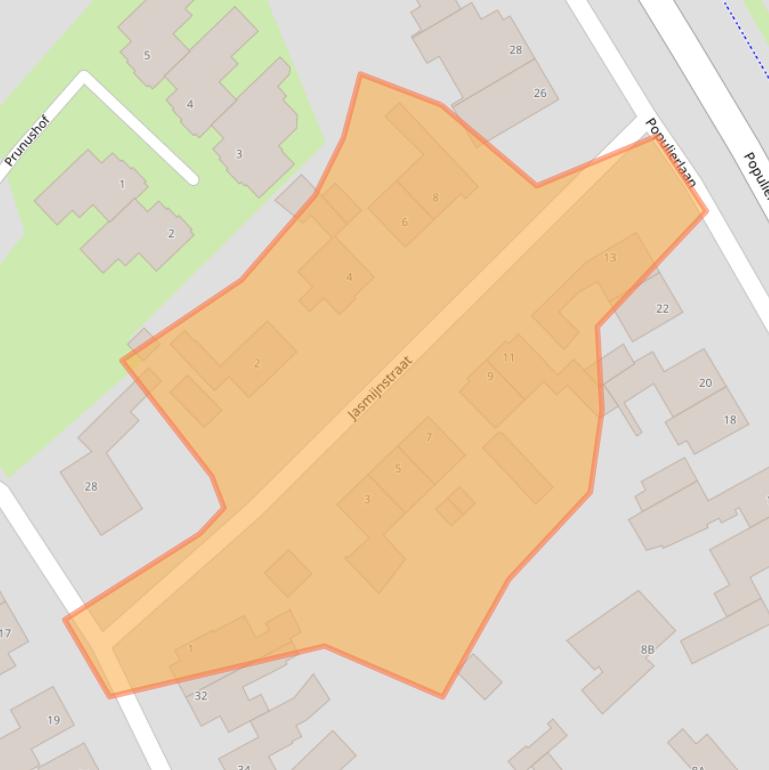 Kaart van postcodegebied 5461CR.