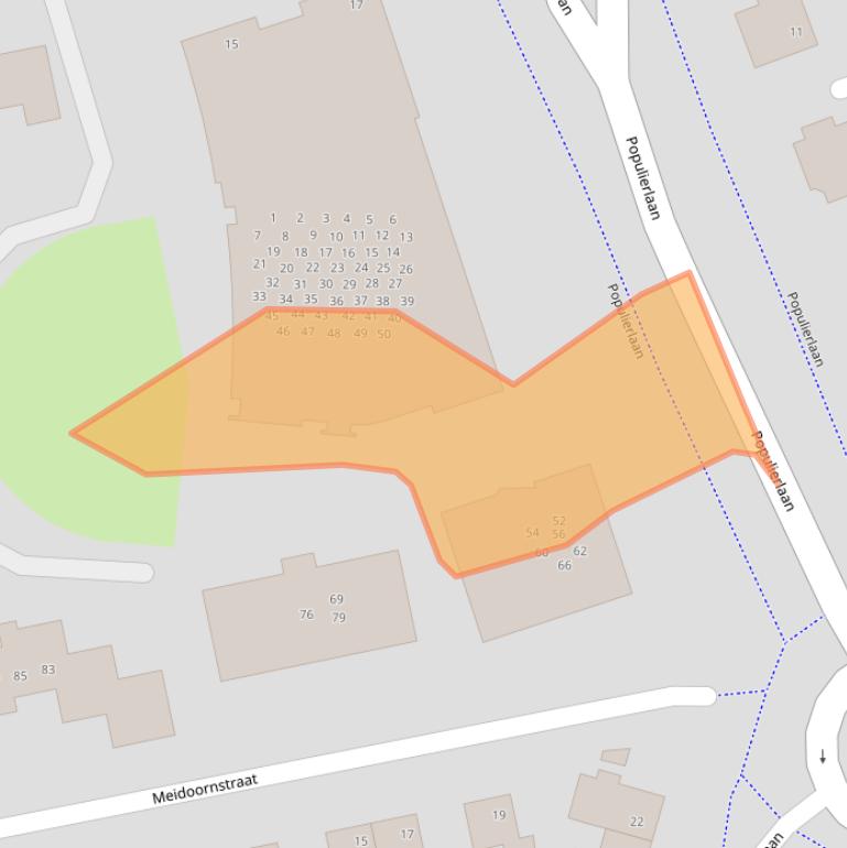 Kaart van postcodegebied 5461CX.
