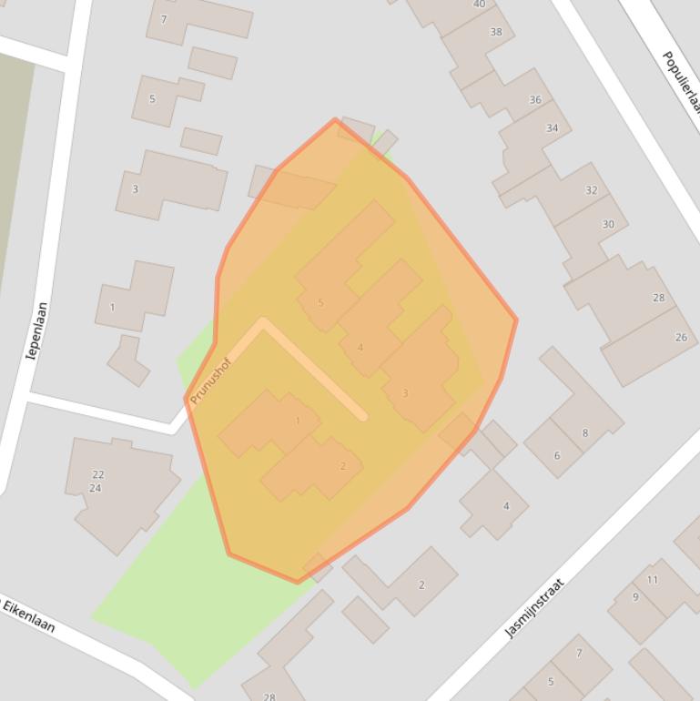 Kaart van postcodegebied 5461EG.