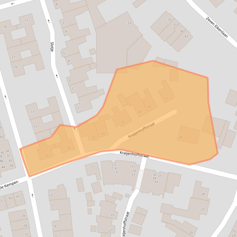 Kaart van postcodegebied 5461HB.