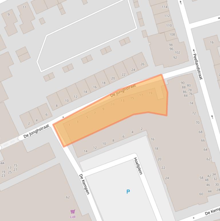 Kaart van postcodegebied 5461HC.