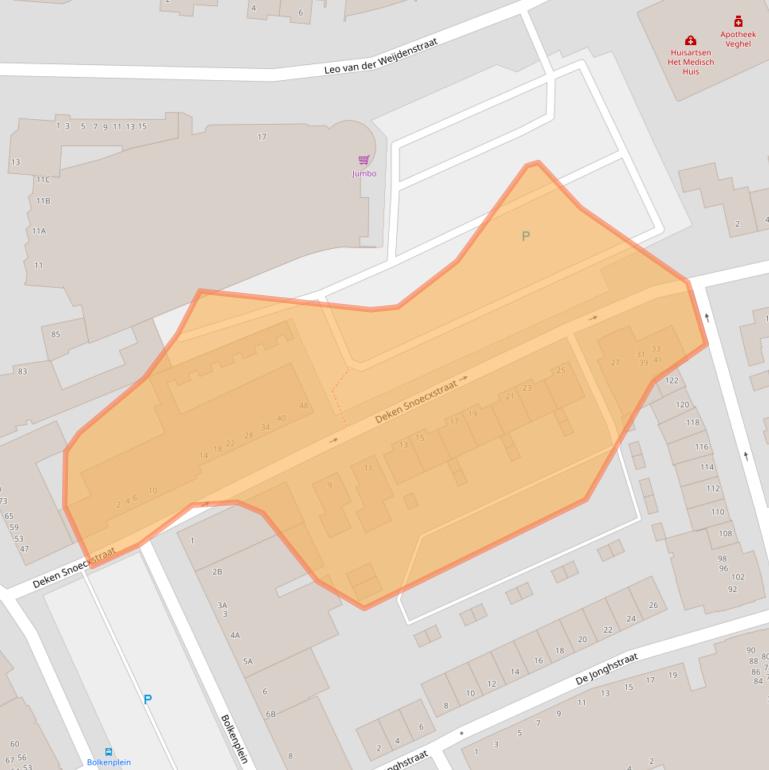 Kaart van postcodegebied 5461HG.