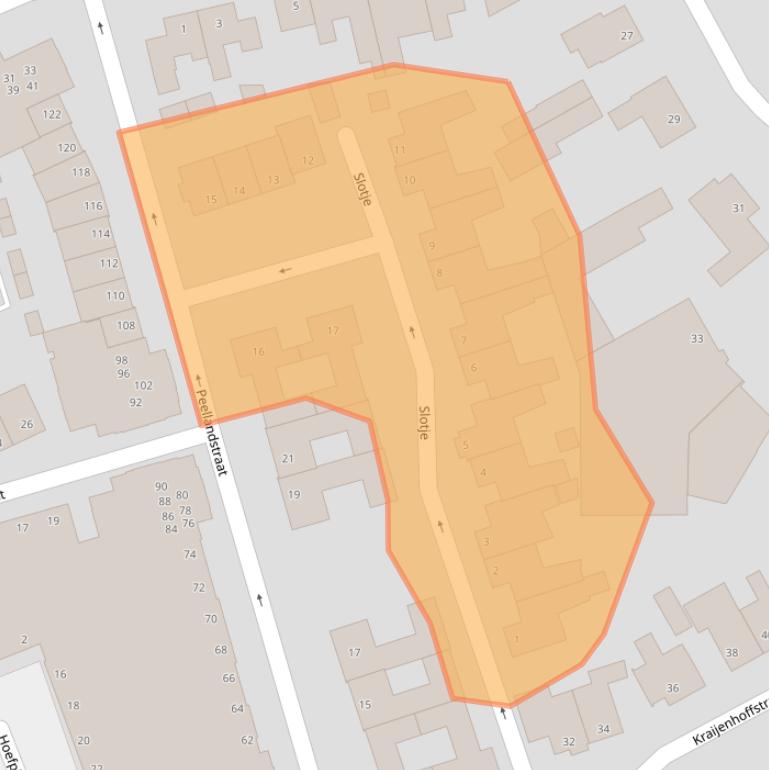 Kaart van postcodegebied 5461HM.