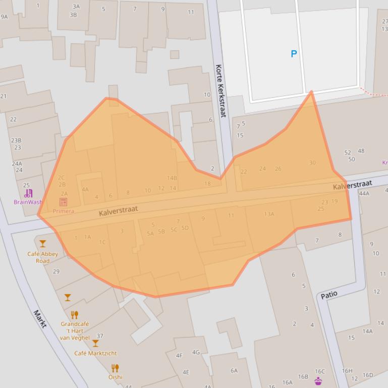 Kaart van postcodegebied 5461JL.