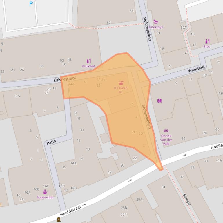 Kaart van postcodegebied 5461KG.