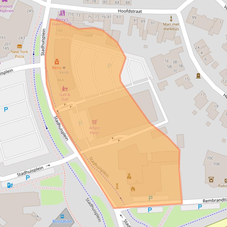 Kaart van postcodegebied 5461KS.