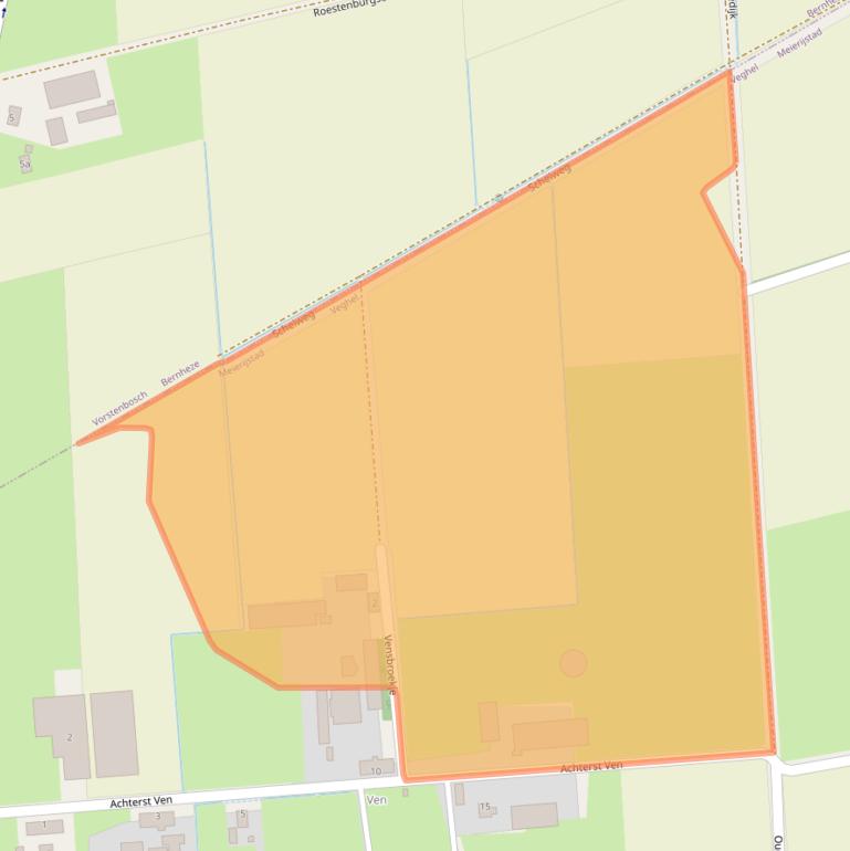 Kaart van postcodegebied 5461LC.