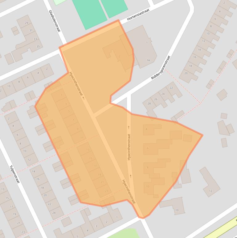 Kaart van postcodegebied 5462AE.