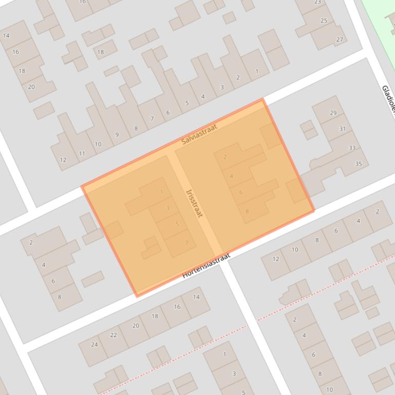 Kaart van postcodegebied 5462AK.