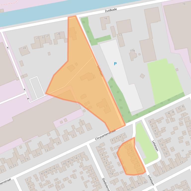 Kaart van postcodegebied 5462BD.