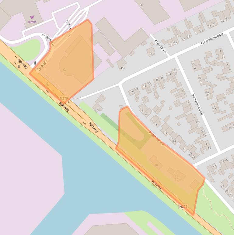 Kaart van postcodegebied 5462CG.