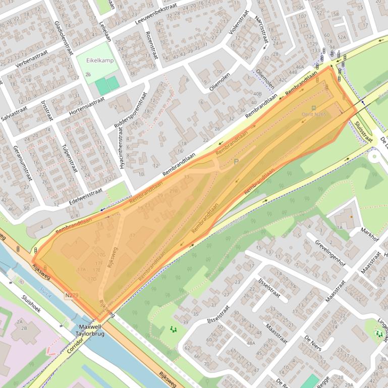 Kaart van postcodegebied 5462CJ.