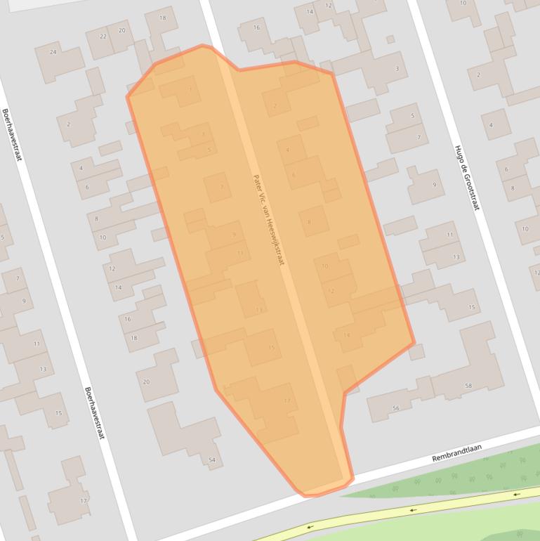 Kaart van postcodegebied 5462CL.