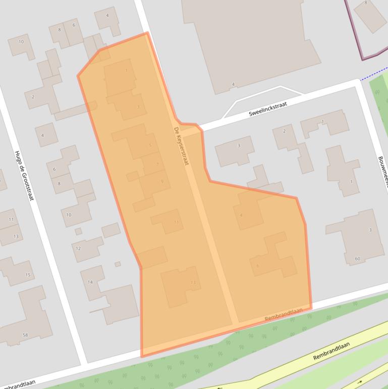 Kaart van postcodegebied 5462CN.