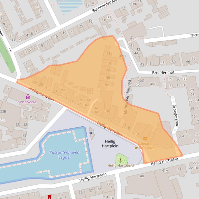 Kaart van postcodegebied 5462EA.