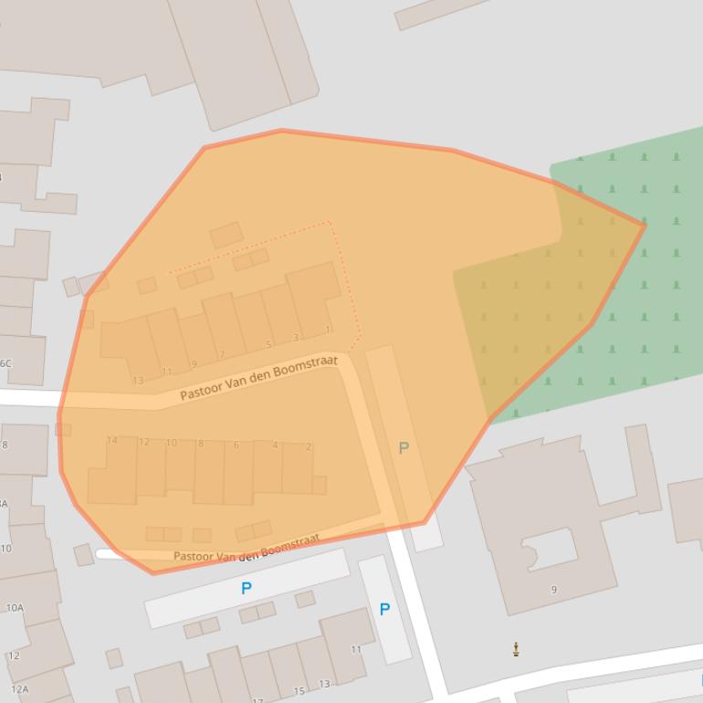 Kaart van postcodegebied 5462EJ.