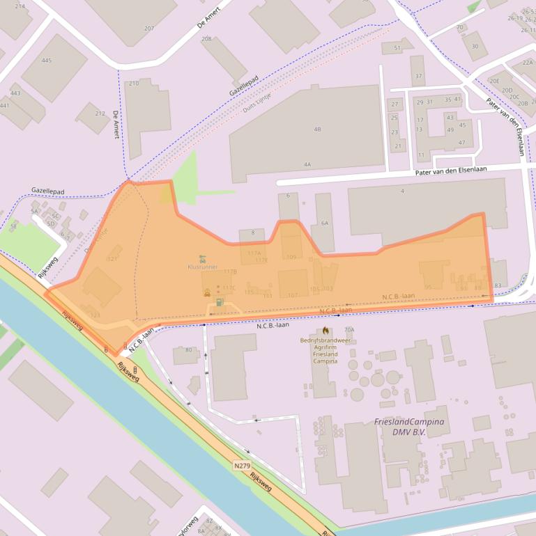 Kaart van postcodegebied 5462GC.