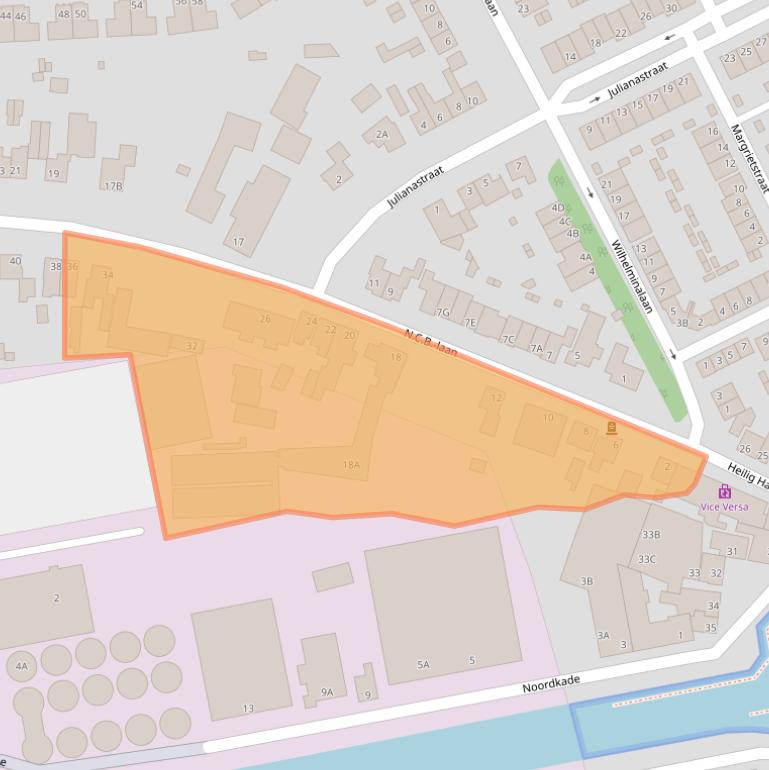 Kaart van postcodegebied 5462GD.