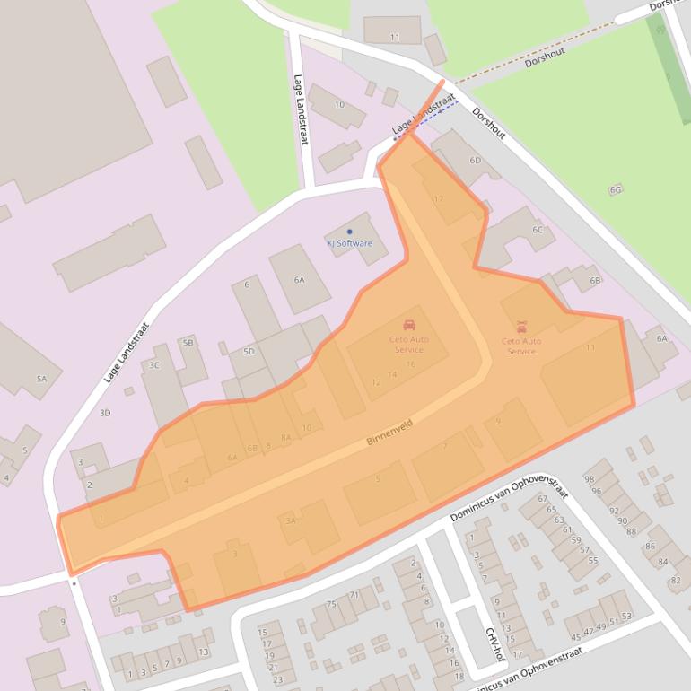 Kaart van postcodegebied 5462GK.