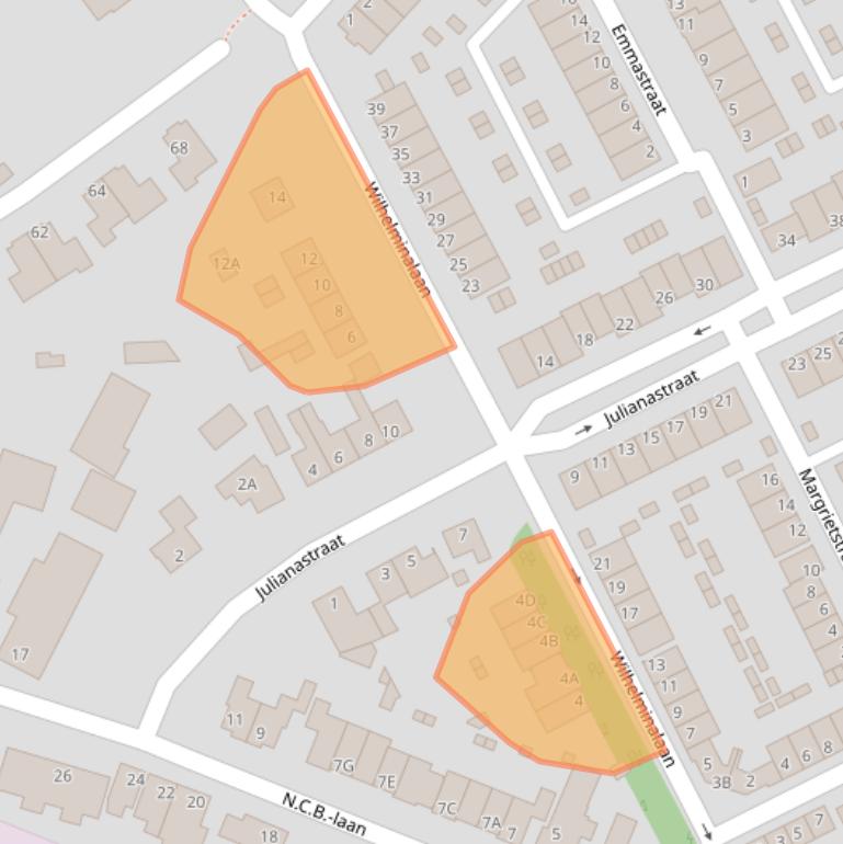 Kaart van postcodegebied 5462GS.