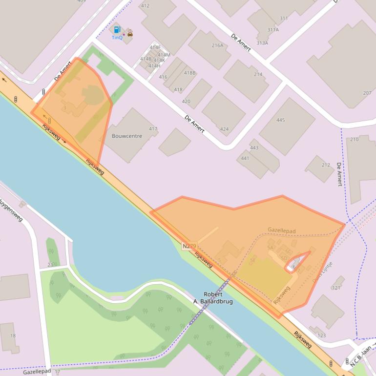 Kaart van postcodegebied 5462XB.