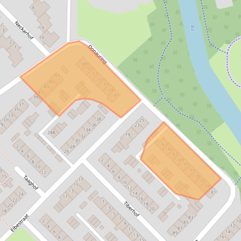 Kaart van postcodegebied 5463AB.