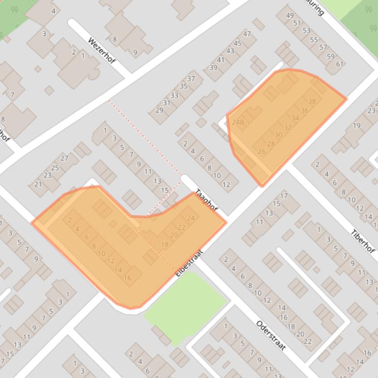 Kaart van postcodegebied 5463AG.