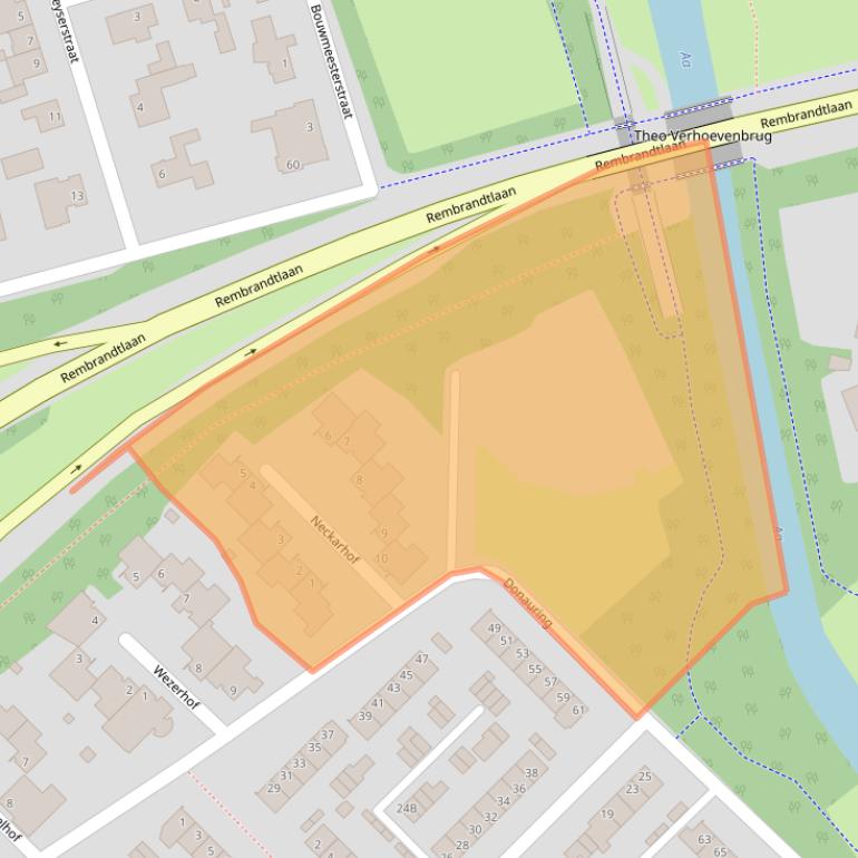 Kaart van postcodegebied 5463AL.