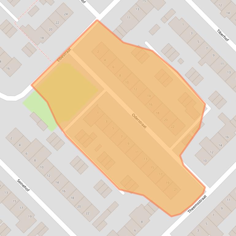 Kaart van postcodegebied 5463AP.