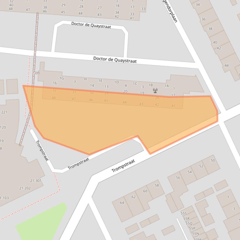 Kaart van postcodegebied 5463BB.