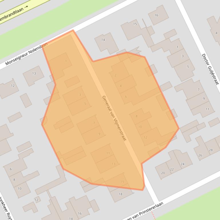 Kaart van postcodegebied 5463CH.