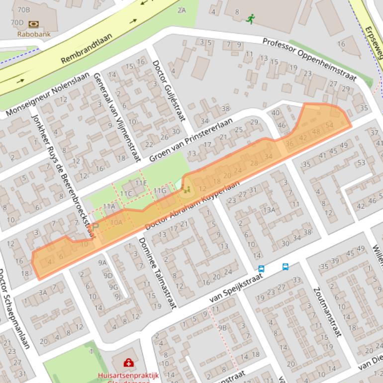 Kaart van postcodegebied 5463CM.