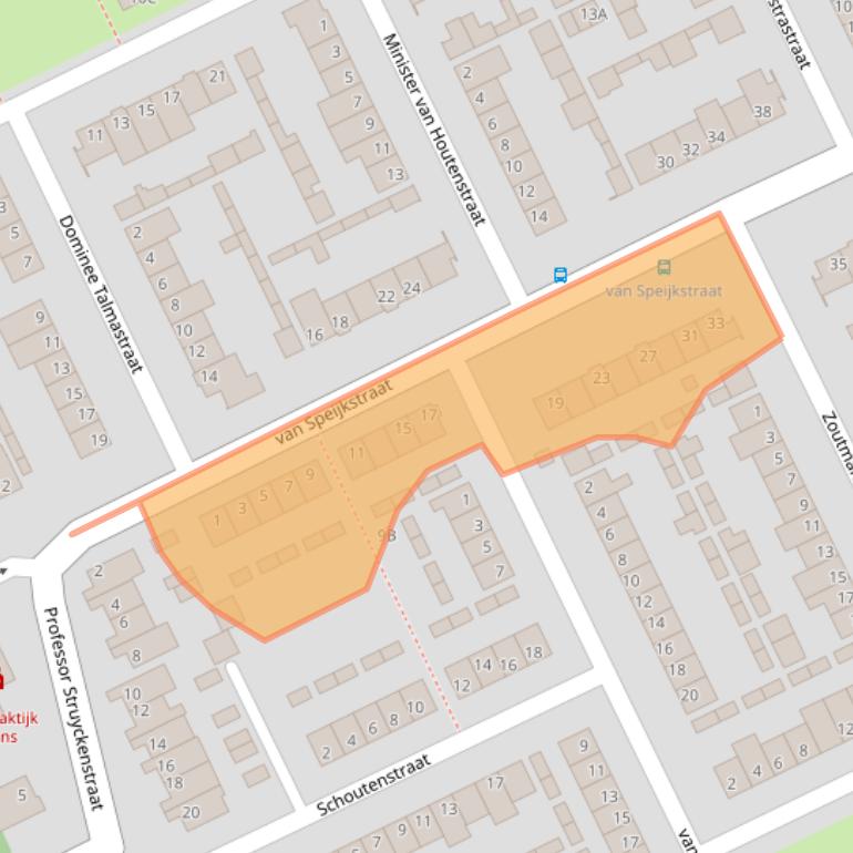 Kaart van postcodegebied 5463EA.