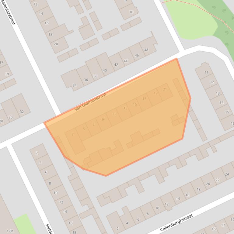 Kaart van postcodegebied 5463EH.