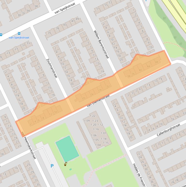 Kaart van postcodegebied 5463EJ.