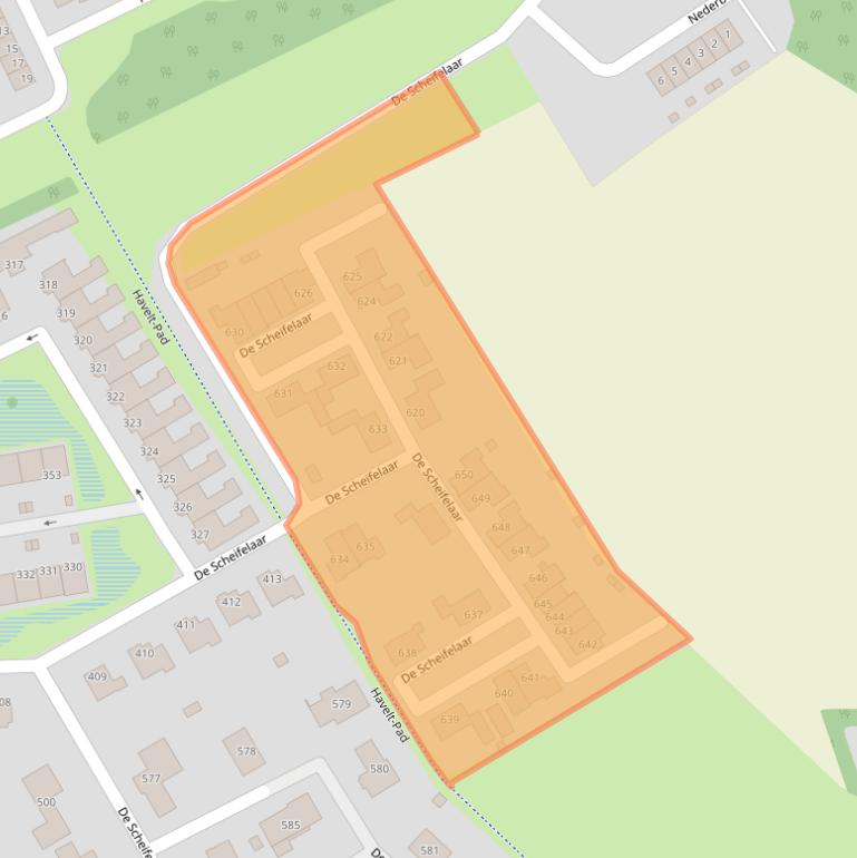 Kaart van postcodegebied 5463GW.