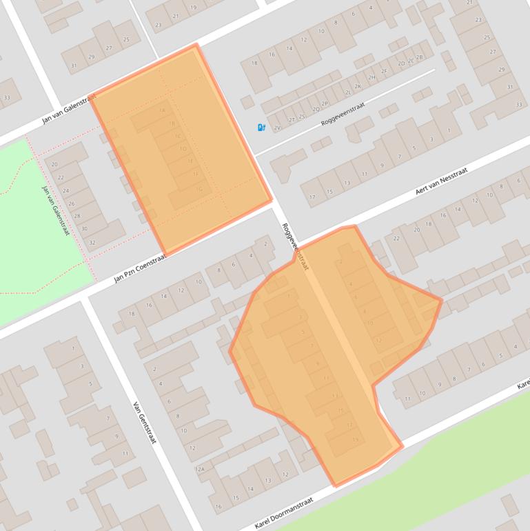 Kaart van postcodegebied 5463HD.