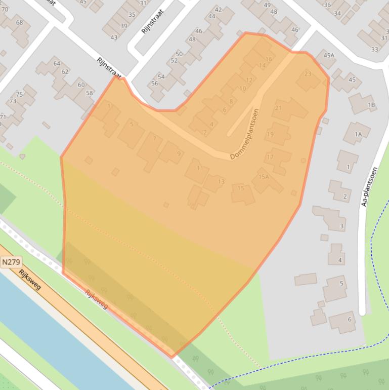 Kaart van postcodegebied 5463JR.