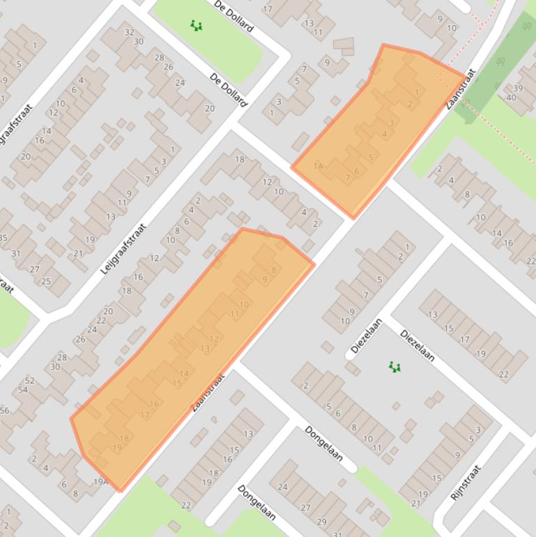 Kaart van postcodegebied 5463JV.